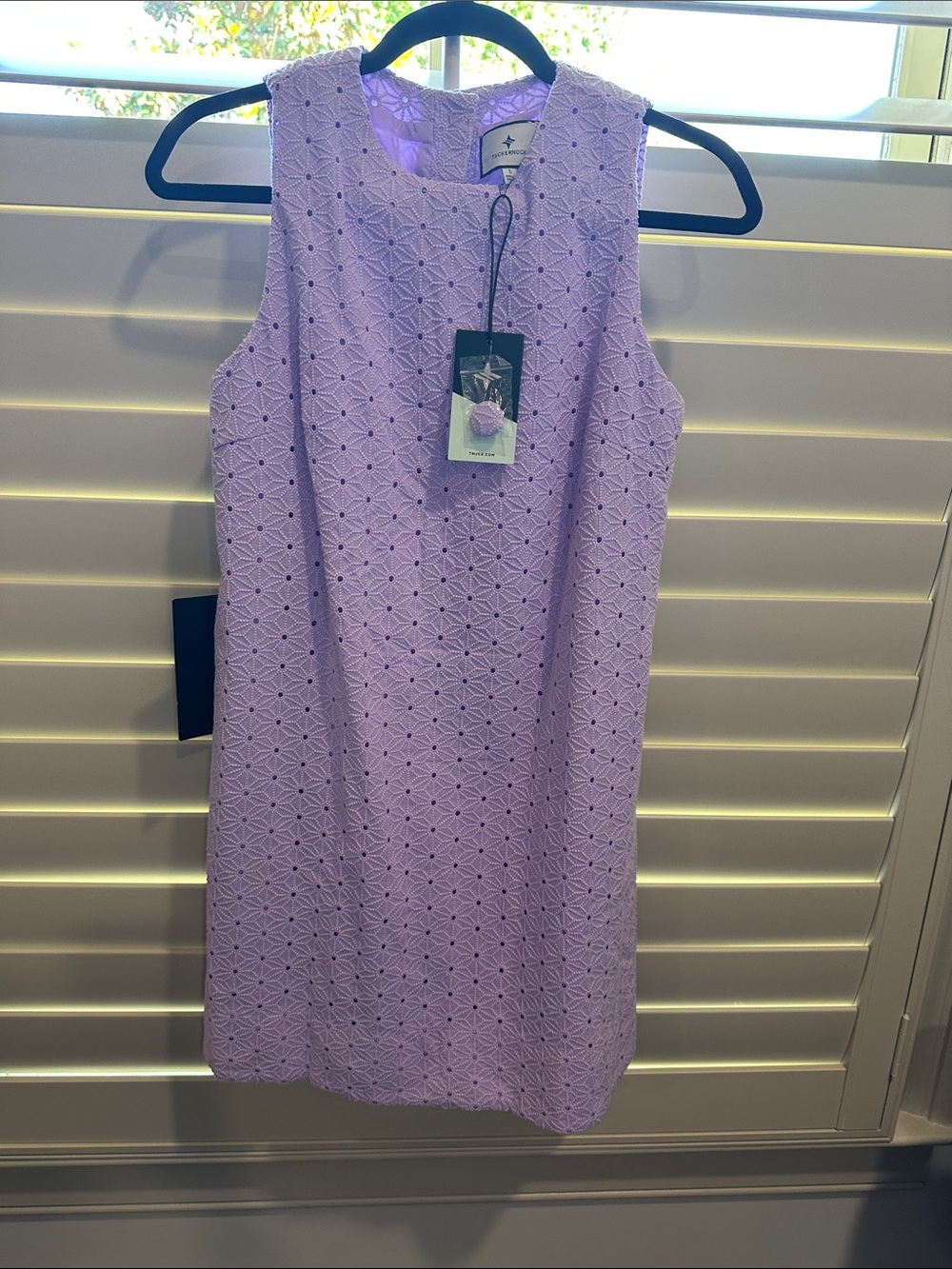 Tuckernuck Lilac Eyelet Shift Dress